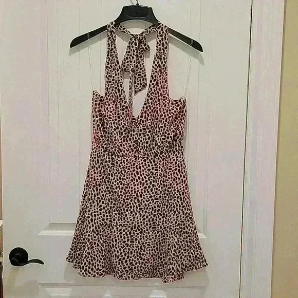 Trixxi Cheetah Print Swing Dress Size Large - Picture 2 of 6